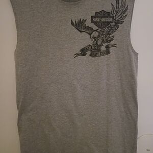 Harley-Davidson Gray Sleeveless Men's Shirt Sz M